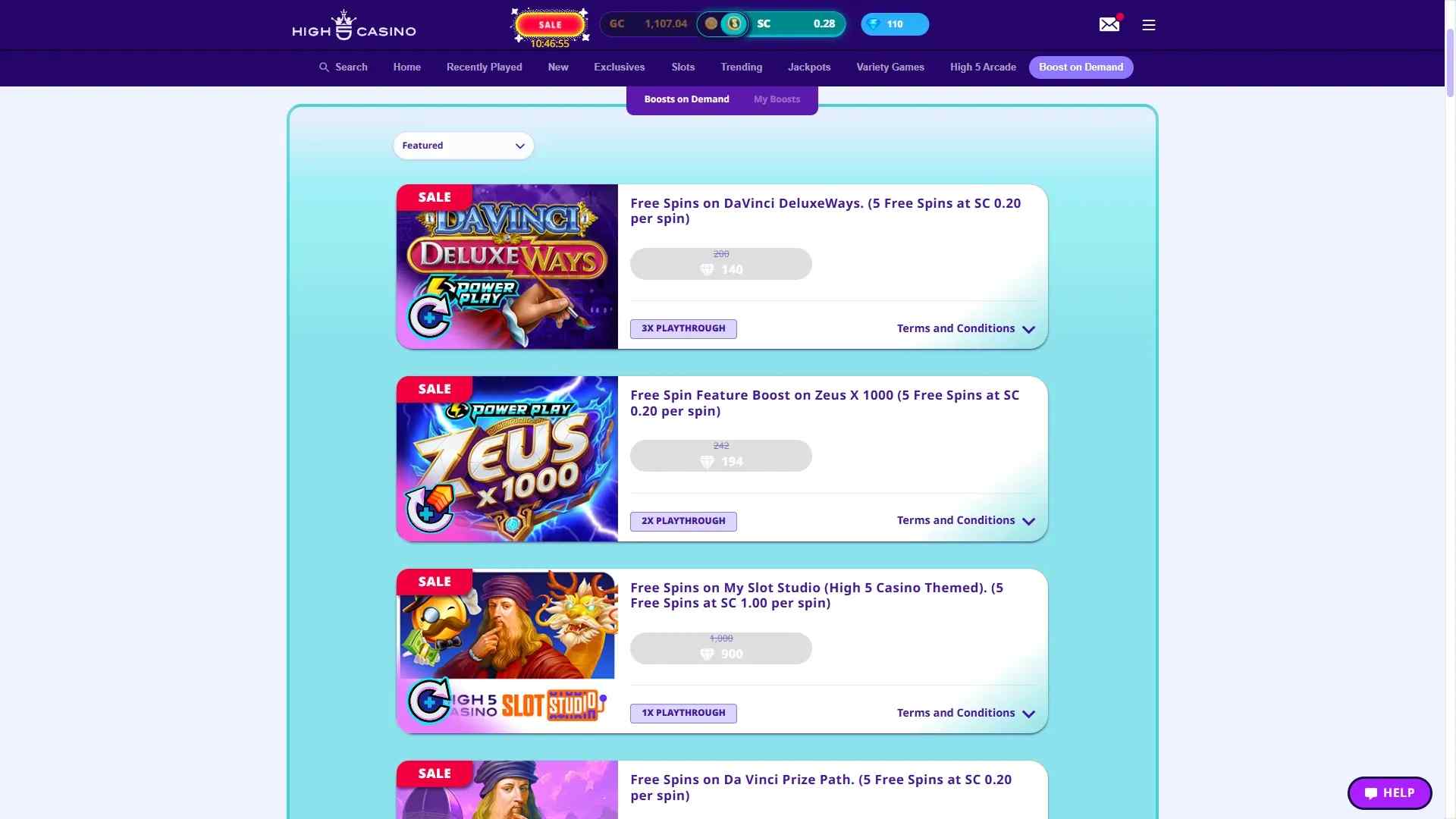 Boosts on Demand